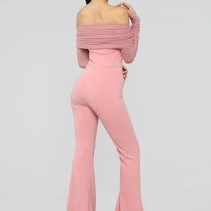 Sexy Rose Colored Jumpsuit. (70's Vibe)